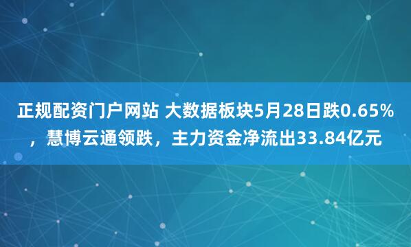 正规配资门户网站 大数据板块5月28日跌0.65%，慧博云通领跌，主力资金净流出33.84亿元