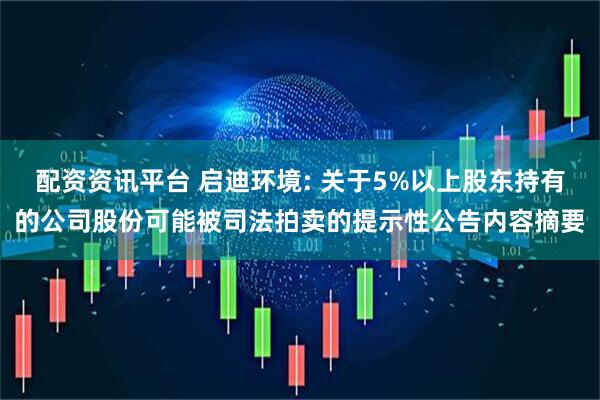 配资资讯平台 启迪环境: 关于5%以上股东持有的公司股份可能被司法拍卖的提示性公告内容摘要